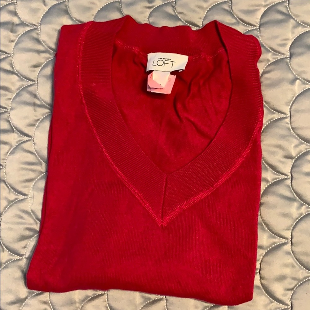 Raspberry summer sweater, dry cleaned